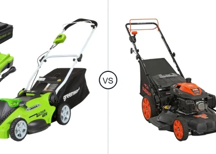 Comparison of Greenworks 0Ah and YARDMAX Self Propelled Lawn Mower