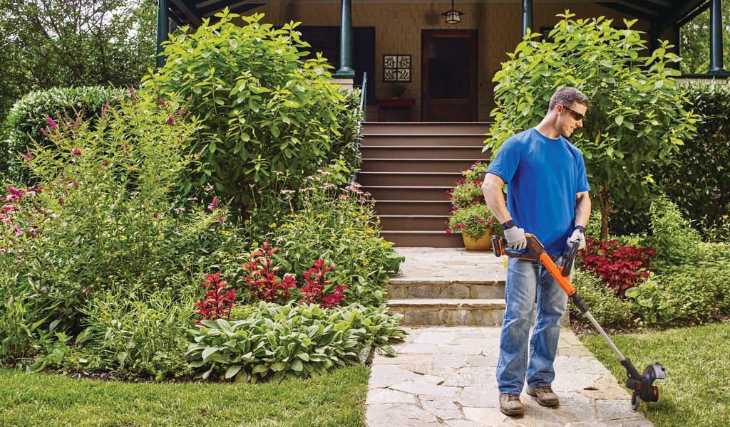 Black+Decker LSTE525 20V MAX cordless lithium-ion string trimmer and edger with Easy Feed automatic line advance