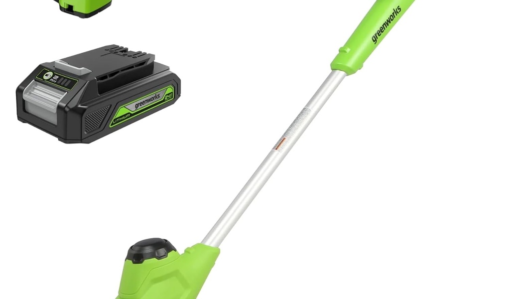 Greenworks 24V 12-inch brushless cordless string trimmer and edger 2-in-1 with included plastic blades