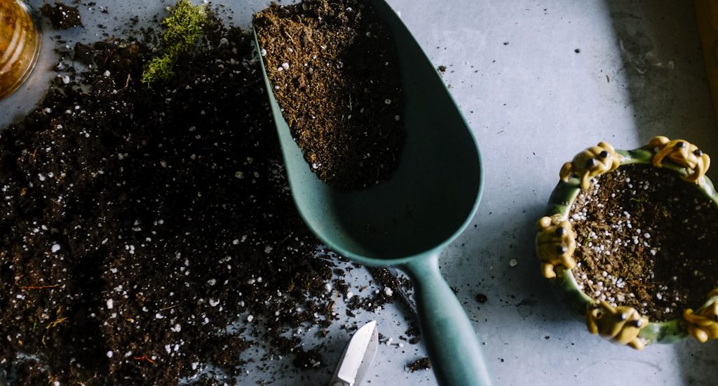 Person hand pulling weeds from garden soil naturally without chemicals