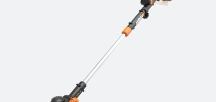 Worx WG170.9 20V Power Share GT Revolution cordless string trimmer and edger in 3-in-1 mode showing trimming, edging and mini mowing functions