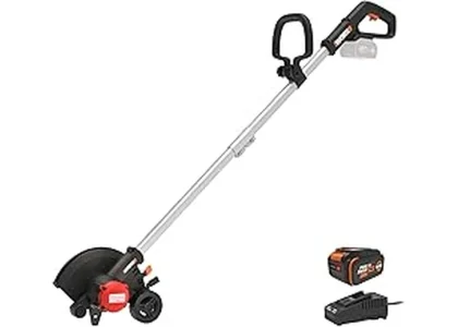 The image shows a curated selection of seven popular lawn edgers for creating clean sidewalk and driveway borders.