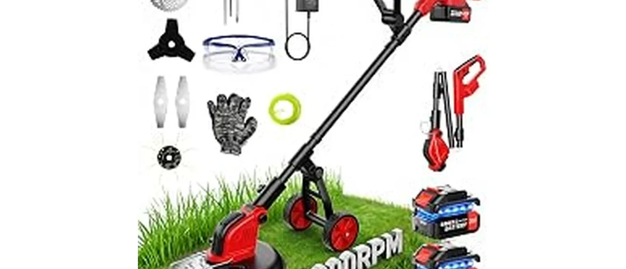This image shows a selection of lawn edgers ideal for maintaining crisp edges in small yard spaces.