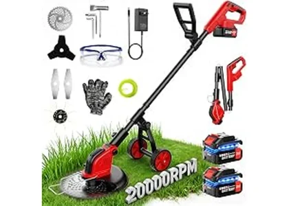This image shows a selection of lawn edgers ideal for maintaining crisp edges in small yard spaces.