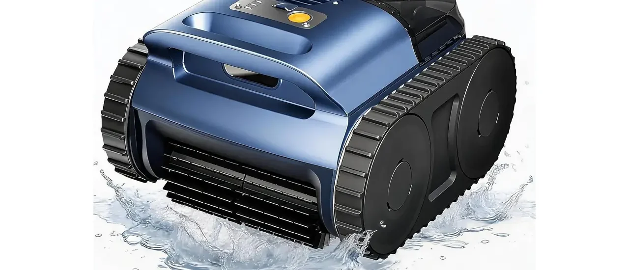 [2026 Release] AI Vision Cordless Pool Vacuum Robot for Inground & Above Ground Pools, 6800 GPH Suction, Floor/Wall/Waterline/Shallow Area Cleaning, Waterline Parking (Dark Blue)