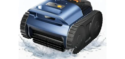 [2026 Release] AI Vision Cordless Pool Vacuum Robot for Inground & Above Ground Pools, 6800 GPH Suction, Floor/Wall/Waterline/Shallow Area Cleaning, Waterline Parking (Dark Blue)