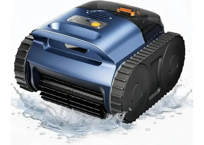 [2026 Release] AI Vision Cordless Pool Vacuum Robot for Inground & Above Ground Pools, 6800 GPH Suction, Floor/Wall/Waterline/Shallow Area Cleaning, Waterline Parking (Dark Blue)