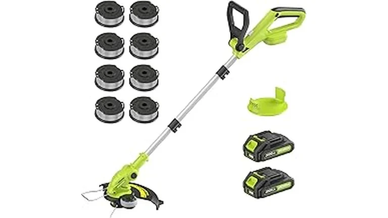 The image shows a selection of powerful trimmers ideal for managing weeds and grass.