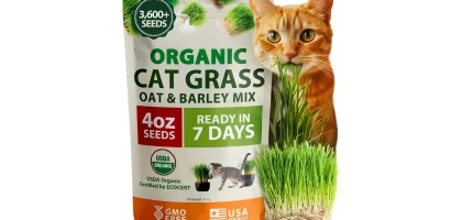 HOME GROWN Organic Cat-Grass Seed Mix (Oat & Barley) – 4 oz – Easy Indoor Planter