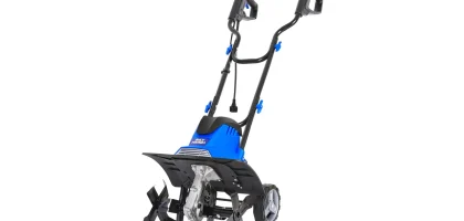 BILT HARD Electric Tiller Cultivator 14 inch, 10 Amp 4 Steel Tines Corded Tiller for Gardening with Foldable Handle, Portable Garden Rototiller with Adjustable Wheels