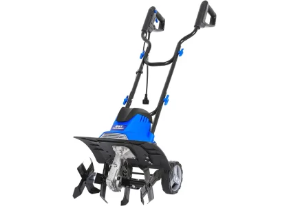 BILT HARD Electric Tiller Cultivator 14 inch, 10 Amp 4 Steel Tines Corded Tiller for Gardening with Foldable Handle, Portable Garden Rototiller with Adjustable Wheels