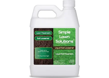 Liquid Soil Loosener- Soil Conditioner-Use alone or when Aerating with Mechanical Aerator or Core Aeration- Simple Lawn Solutions- Any Grass Type-Great for Compact Soils, Standing water, Poor Drainage
