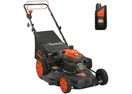 YARDMAX 22 in. 201cc Select PACE 6 Speed CVT High Wheel FWD 3-in-1 Gas Walk Behind Self Propelled Lawn Mower, Black (YG2860)