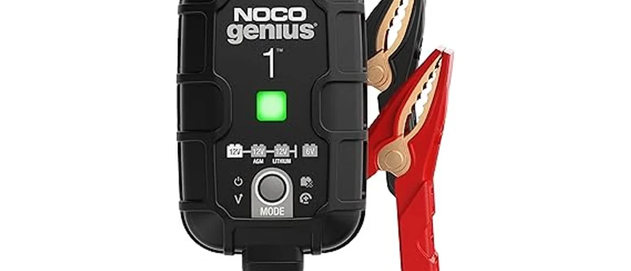 The image shows multiple tractor battery trickle chargers lined up, ideal for winter.