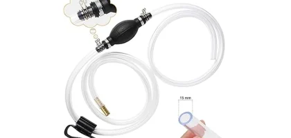 The image shows a selection of top-rated siphon pumps laid out for comparison and review.