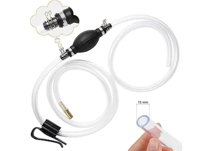 The image shows a selection of top-rated siphon pumps laid out for comparison and review.