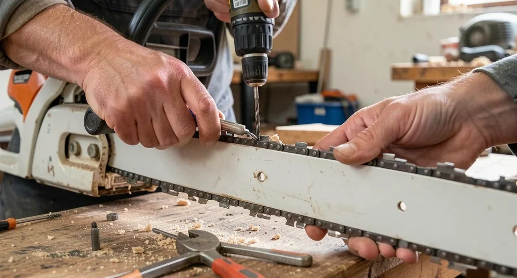 How To Clean Clogged Oiler Ports On A Chainsaw Bar