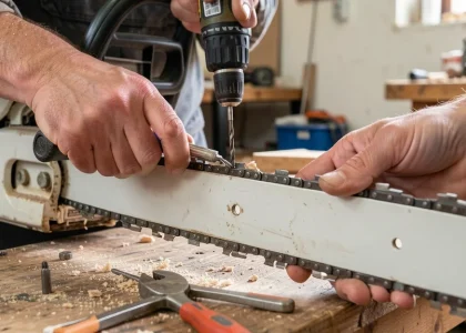 How To Clean Clogged Oiler Ports On A Chainsaw Bar