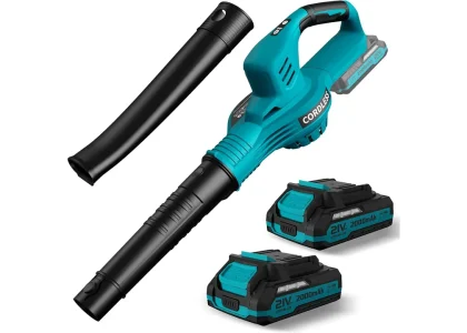 Leaf Blower Cordless 21V Electric with 2 Batteries and Charger Lightweight