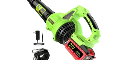 Leaf Blower Cordless, 750 CFM 250 MPH Electric Blower with 10.0Ah Battery and Charger, Turbo Mode & 3 Speed, Brushless Moto, 150-Min Max Runtime Battery Powered Blower for Lawn Care, Yard, Patio, Snow